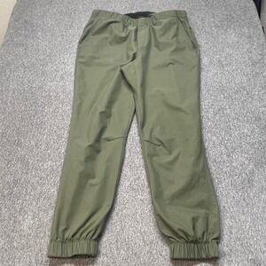 Backcountry Mens Jogger Pants Large Olive Green Elastic Waist Hiking Outdoor L